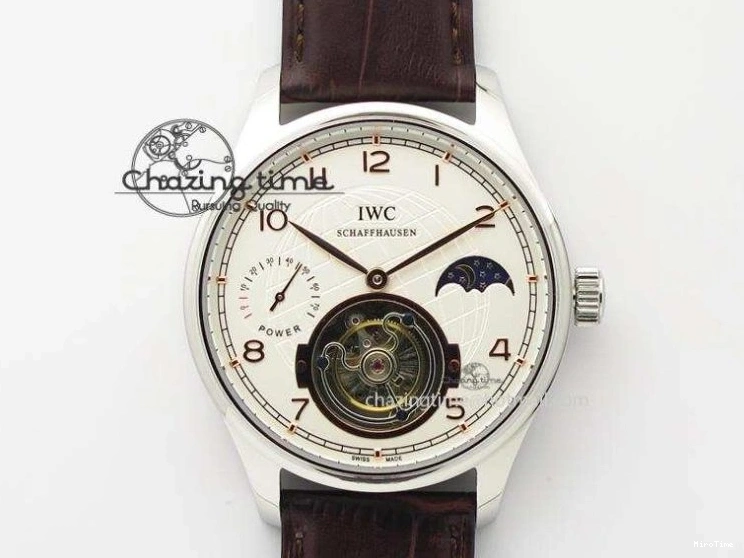 MIROTIME 0303 MoistureWicking Portuguese Real PR IW500704 ZF 1:1 Best Edition On Brown Leather Strap A52010 V 7311